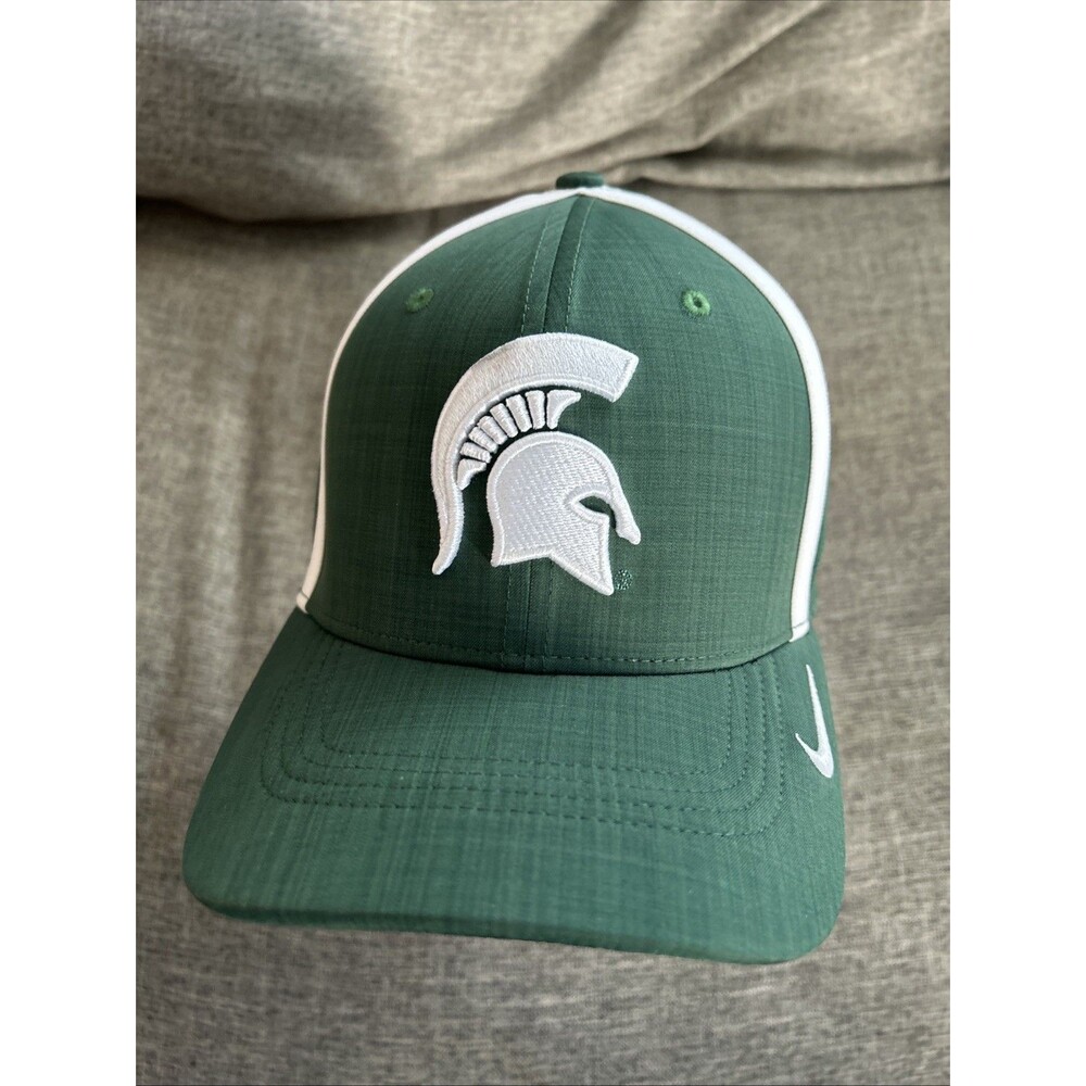 Michigan State Spartans Nike Dri-FIT Hat Green Strapback Mesh Logo Running